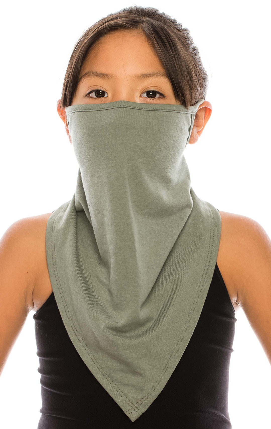 Kids Size Double Layer Neck Gaiter Cotton Face Mask Cover Fashion