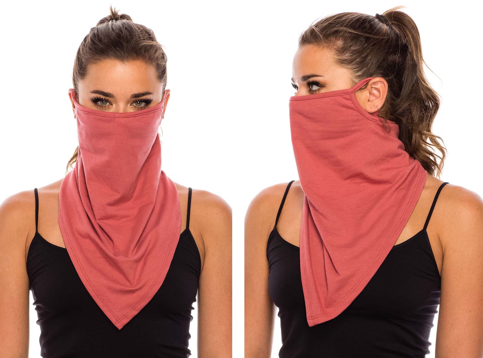 Double Layer Neck Gaiter for Men Women Cotton Face Mask Etsy
