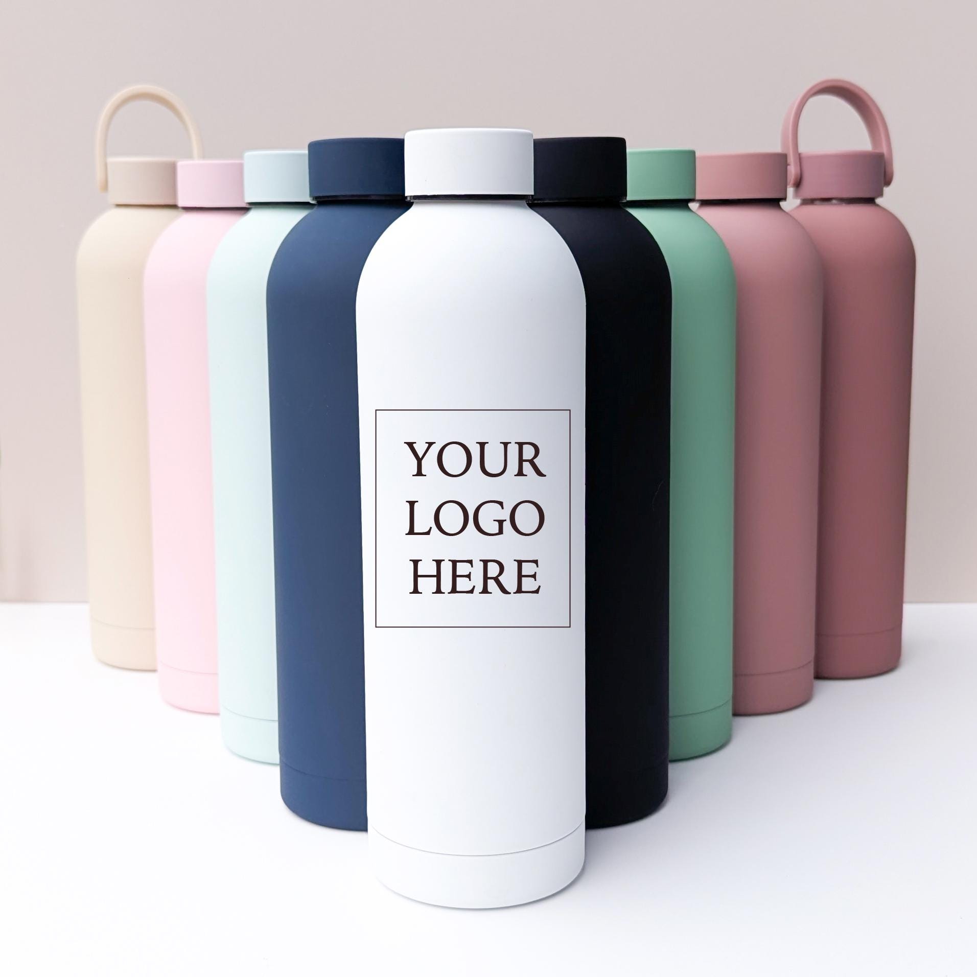 Custom Logo Engraved Stainless Steel Water Bottle | Your Brand Logo ...
