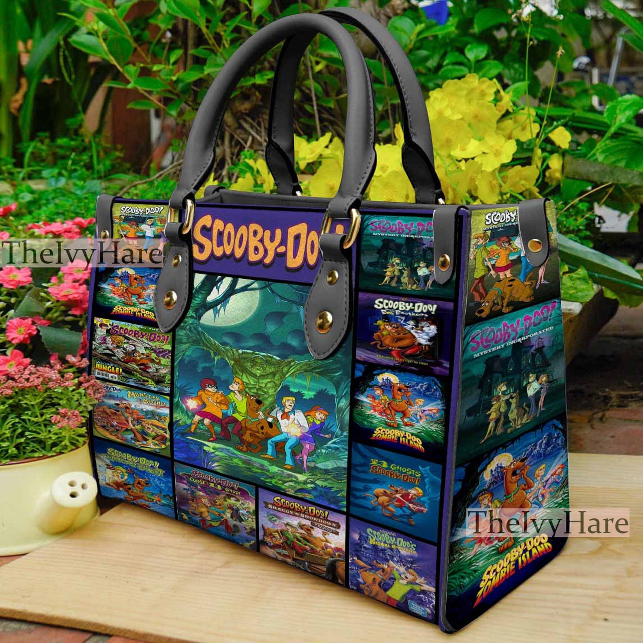 Discover Scooby Doo Vintage Leather Handbag, Scooby Doo Leather Bag, Scooby Doo Top Handle Bag