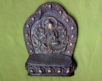 Tara Tibetan Buddhist Goddess of Mercy Clay Plaque