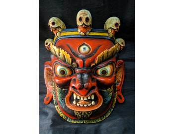 Huge Red Mahakala Mask