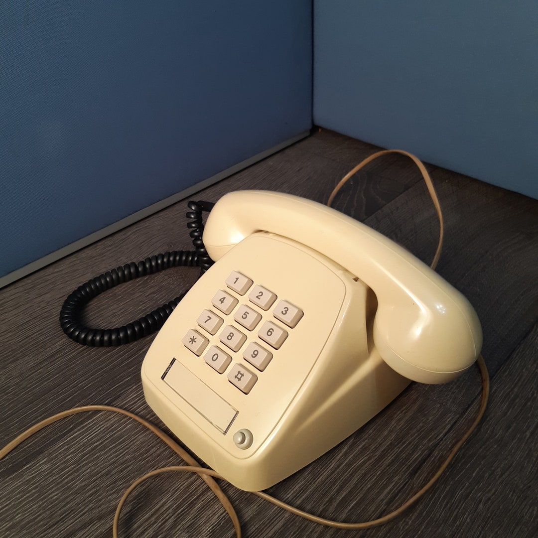 Vintage Push Button Dial Phone STC 1987 Beige Australia
