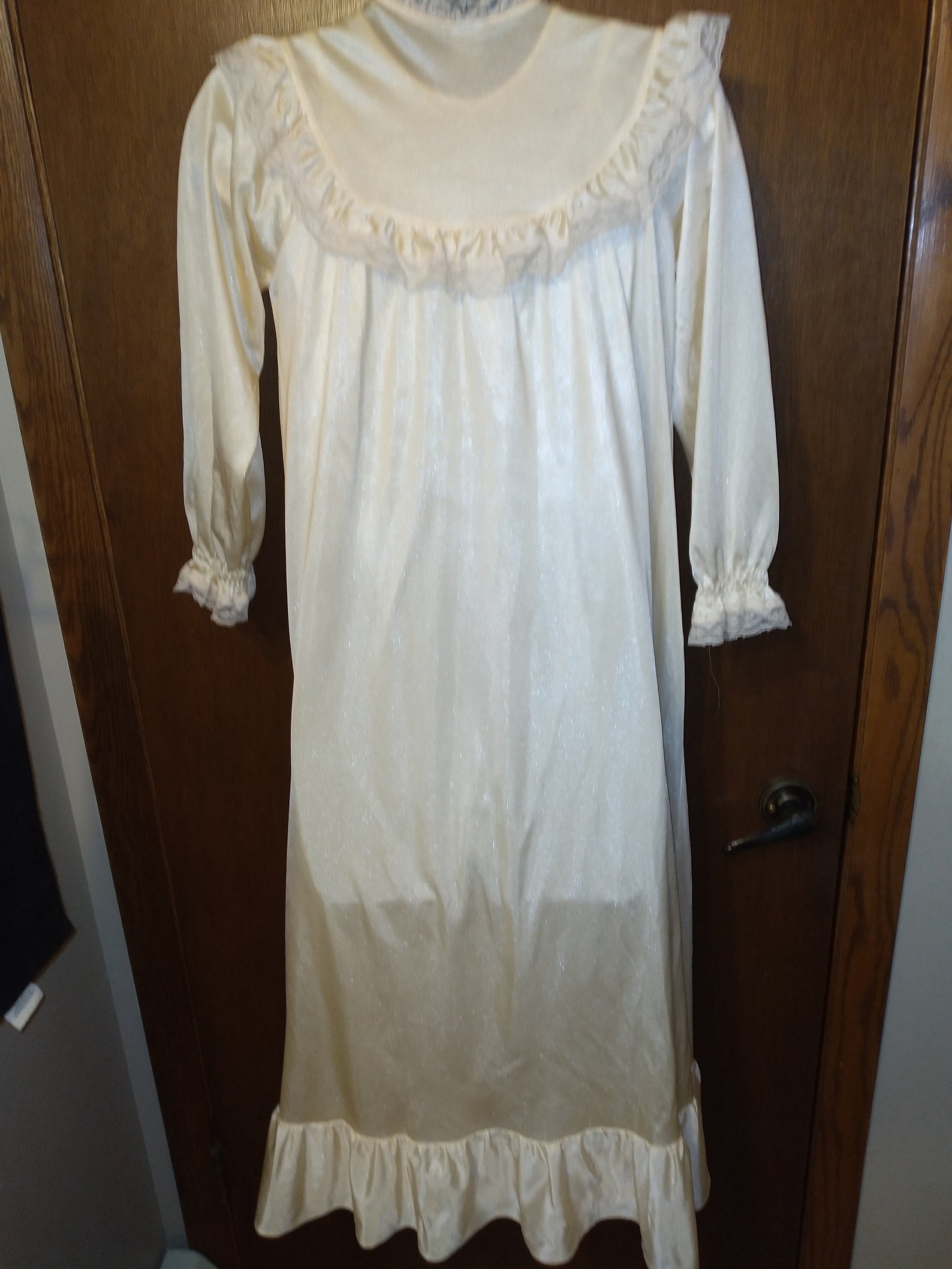 Vintage J C Penny Nightgown and Robe Set 10 Ivory | Etsy