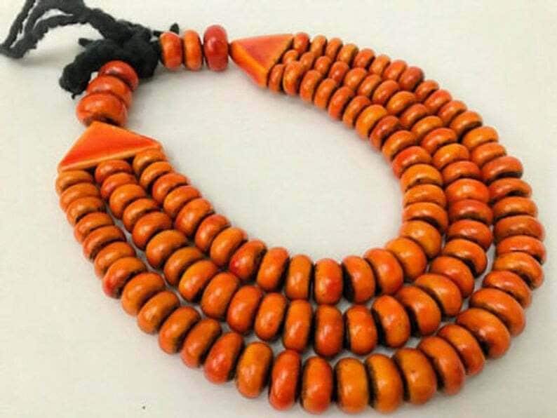 Best Gift Nice Jewelry Necklace Amber Berber 3 Strands Large Etsy
