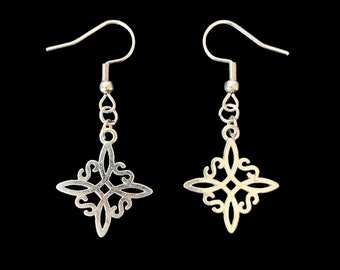Orecchini Quadrifoglio plain in ARGENTO 925 Galvanica Oro 32635