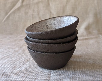 Ceramic bowl | black stoneware bowl | rustic designed ceramic bowl