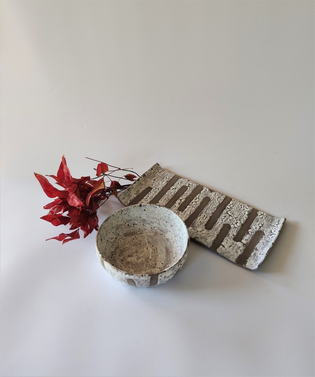 Ceramic Bowl and Plate Set Etsy