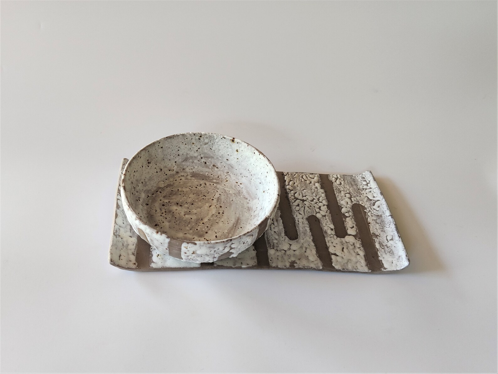 Ceramic Bowl and Plate Set Etsy