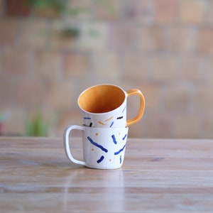 Ceramic Mugs with Geometric Patterns image 1