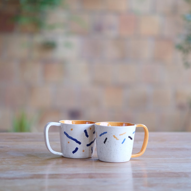 Ceramic Mugs with Geometric Patterns image 2