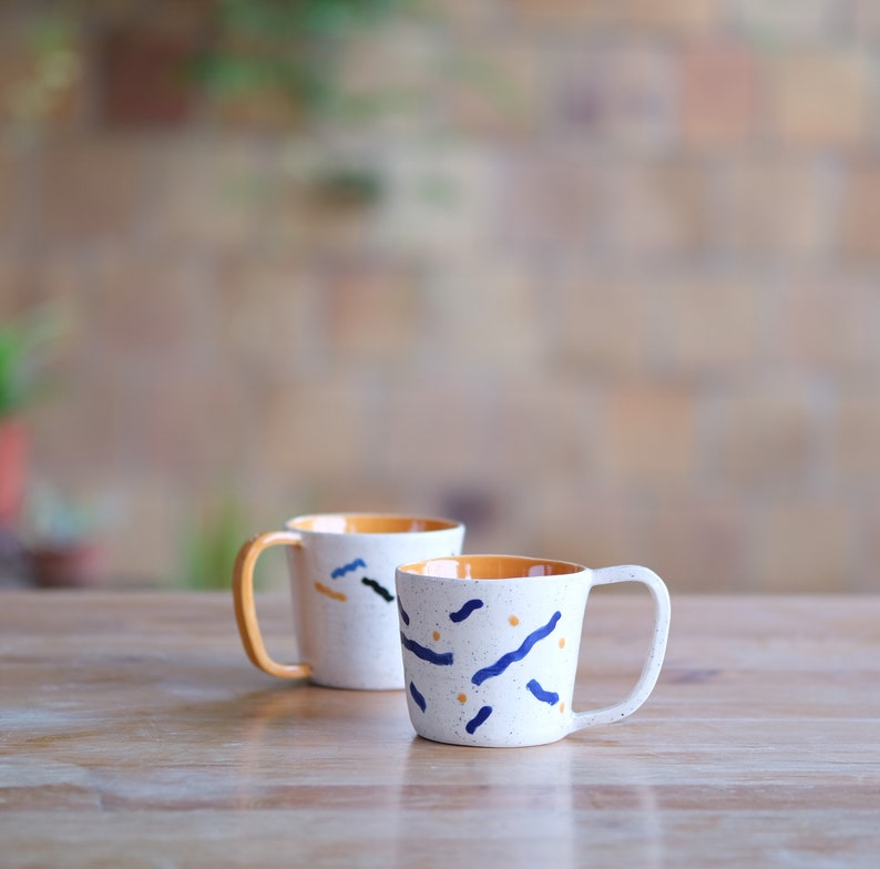 Ceramic Mugs with Geometric Patterns image 3