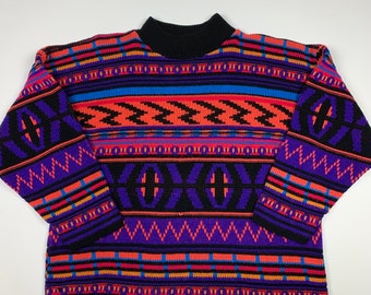 Vintage 80,90s Retro Aztec Western Sweater