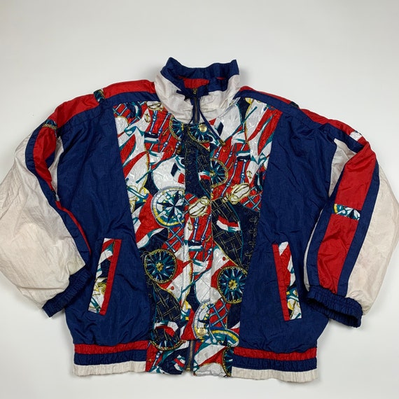 Vintage 90s retro Baroque Windbreaker Jacket - image 1