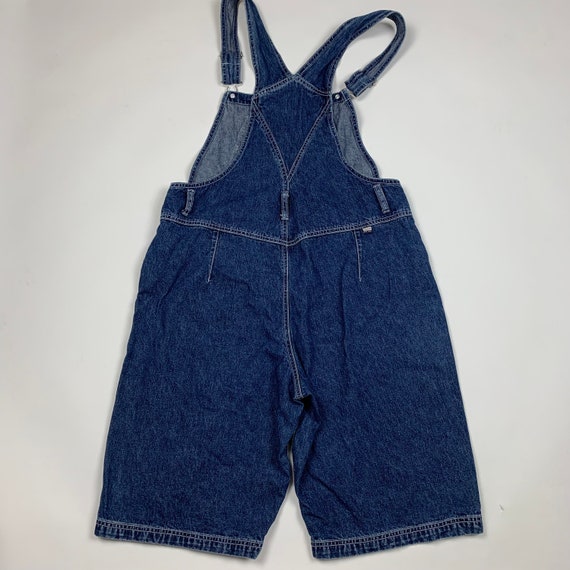 Vtg Retro Route 66 Overall Denim Jean Short - image 5