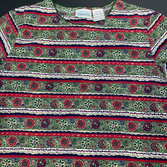 Vintage 90s Basic Editions Floral T-Shirt - image 2