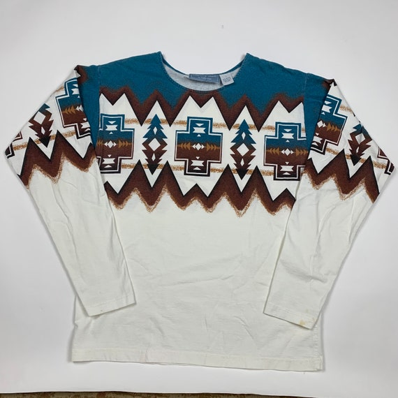 Vintage 90s Retro Aztec Western Shirt - image 1