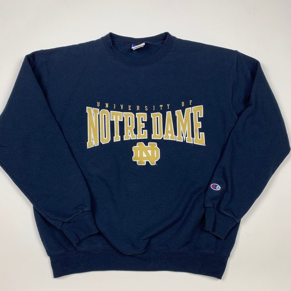 Vtg 90s Champion Notredame Big Logo Sweatshirt