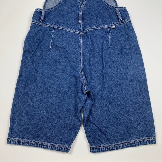 Vtg Retro Route 66 Overall Denim Jean Short - image 7