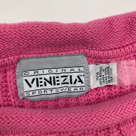Vintage 90s Venezia Cable Knitted Sweater - image 3