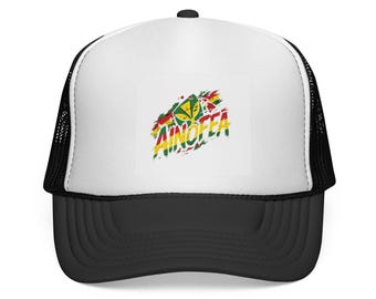 Gorra de camionero Reggae Rasta Lion / Colores rastafari, diseño del León de Judá
