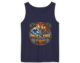 Pacific Edge lanza camiseta sin mangas con estampado FiYAHH / palmeras espada de surf