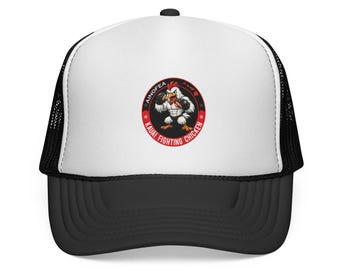 Gorra de camionero Kauai Fighting Chicken / Logotipo de boxeo de gallo MMA UFC KFC Hawái