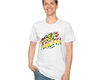 Camiseta Ainofea Lemon Splash / Estampado cítrico tropical, colores rasta