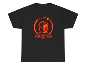 Camiseta hawaiana Kauai con el logo de Fiery Ainofea / Logo de la banda AINOFEA