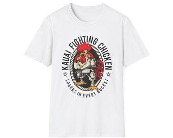 Camiseta Kauai Fighting Chicken / Diseño de artes marciales con gallo