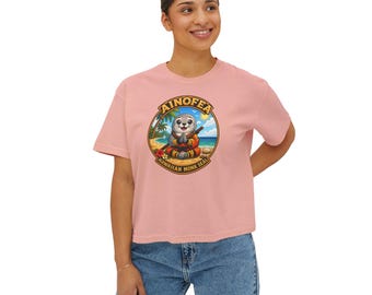 Camiseta Ainofea con diseño de foca monje hawaiana / Camiseta playera con estampado de foca surfeando