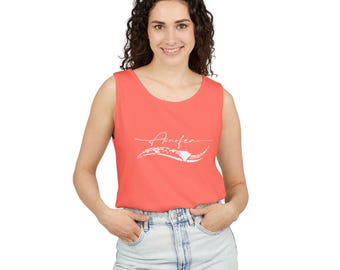 Camiseta sin mangas AINOFEA con estampado de olas y tatuajes tribales / Islas hawaianas Kauai
