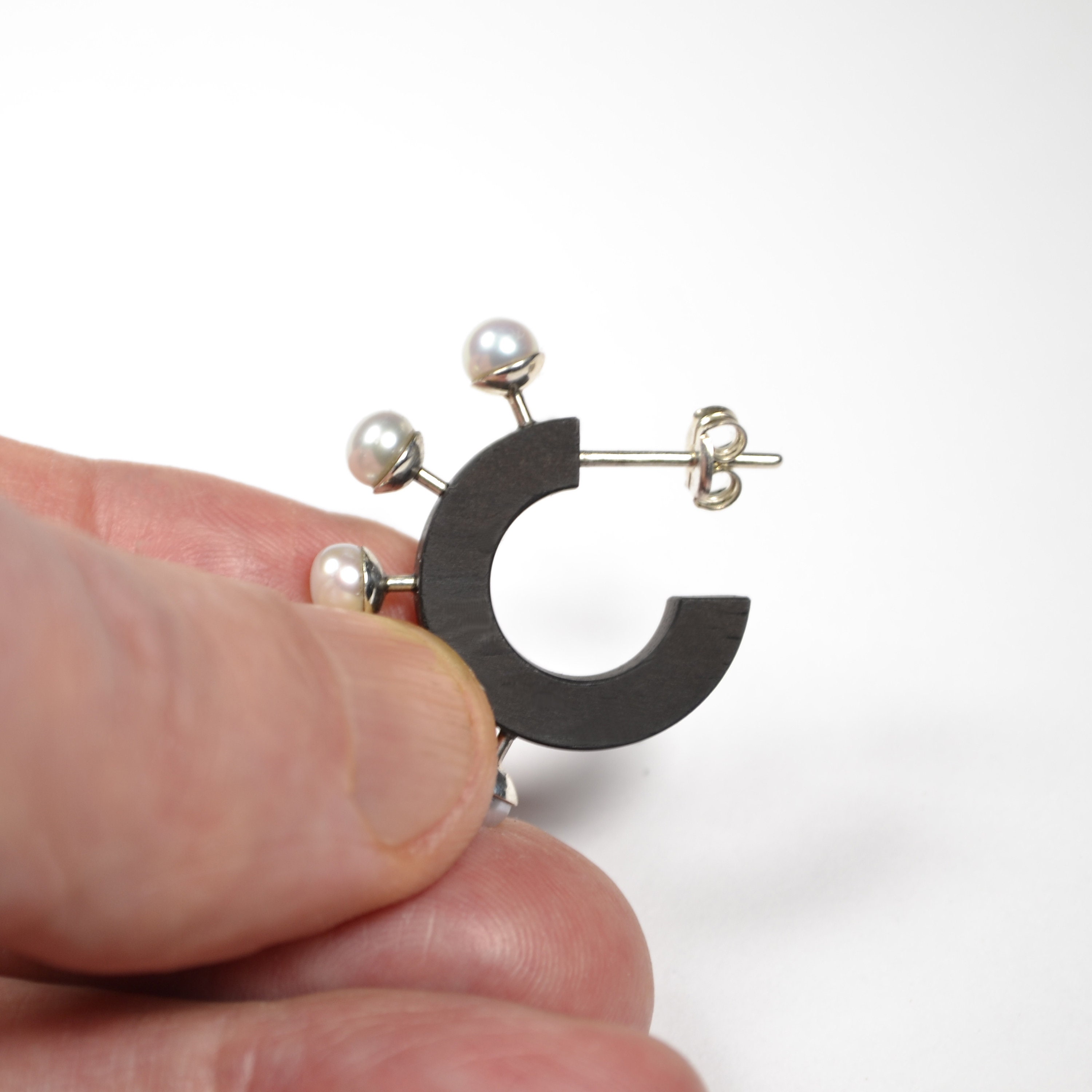 Black Wood Earrings Black Unusual Earrings Wood Wedding Etsy