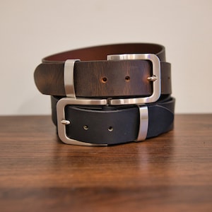 Matte Buckle w/Brown or Black Belt
