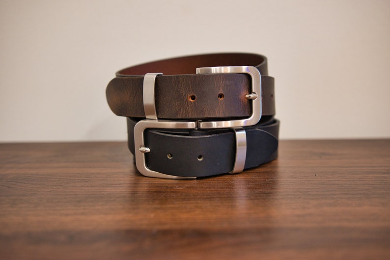 Matte Buckle w/Brown or Black Belt