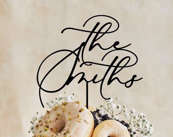 Custom Acrylic Wedding Cake Topper: Personalized Mr & Mrs Party Decor
