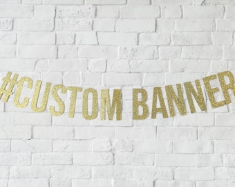 Custom Glitter Party Banner: 5.5" Personalized Celebration Decor