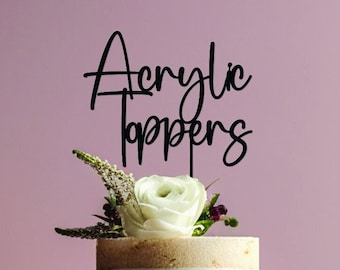 Topper de pastel de acrílico personalizado / Decoración personalizada de eventos de celebración de bodas / Cumpleaños, Bautismo, Bautizo, Decoración de pasteles nupciales / Cualquier edad