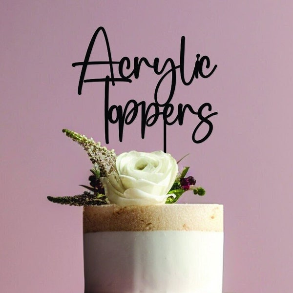 Décoration pour gâteau acrylique personnalisée | Décoration d'événement de célébration de mariage personnalisée | Anniversaire, baptême, baptême, décoration de gâteau de mariée | Tout âge