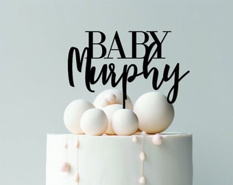 Personalized Acrylic Cake Topper: Baby Shower Celebration