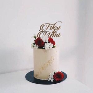 Personalized Acrylic Cake Topper Custom Wedding Celebration Event Decor Birthday, Baptism, Christening, Bridal Cake Decoration Any Age image 5