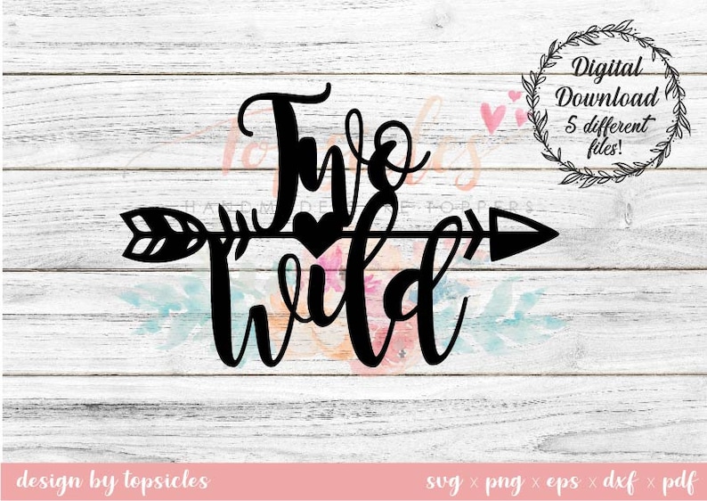 Download Two Wild Cake Topper Svg Cut File Baby Birthday Cake ...
