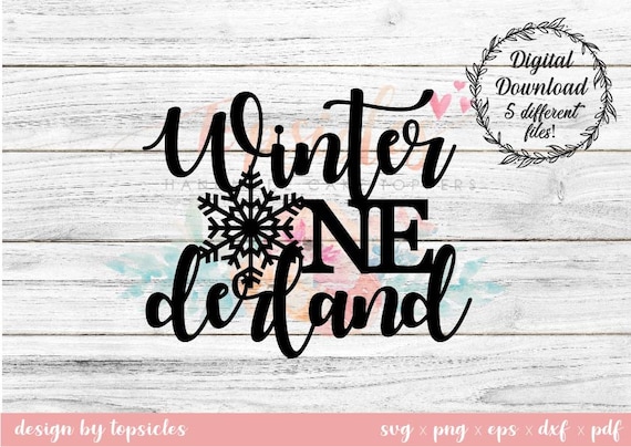 Download Winter Onederland Silhouette Svg Cut File One Year Birthday Etsy