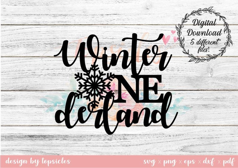 Download Winter Onederland Silhouette Svg Cut File One Year Birthday | Etsy