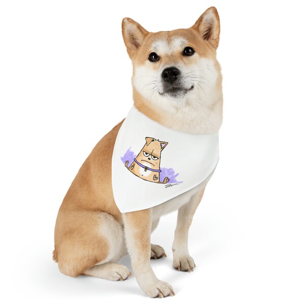Grumpy Pup Pet Bandana Collar for dogs and cats