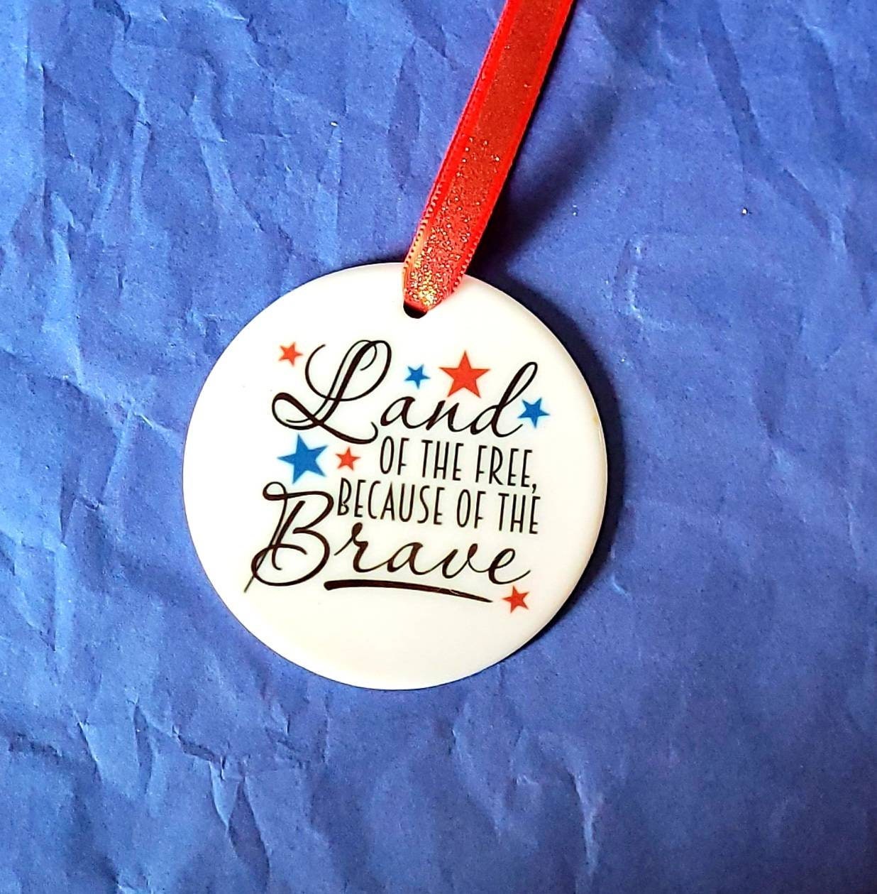 Land of the Free Because of the Brave Military/Veteran Christmas