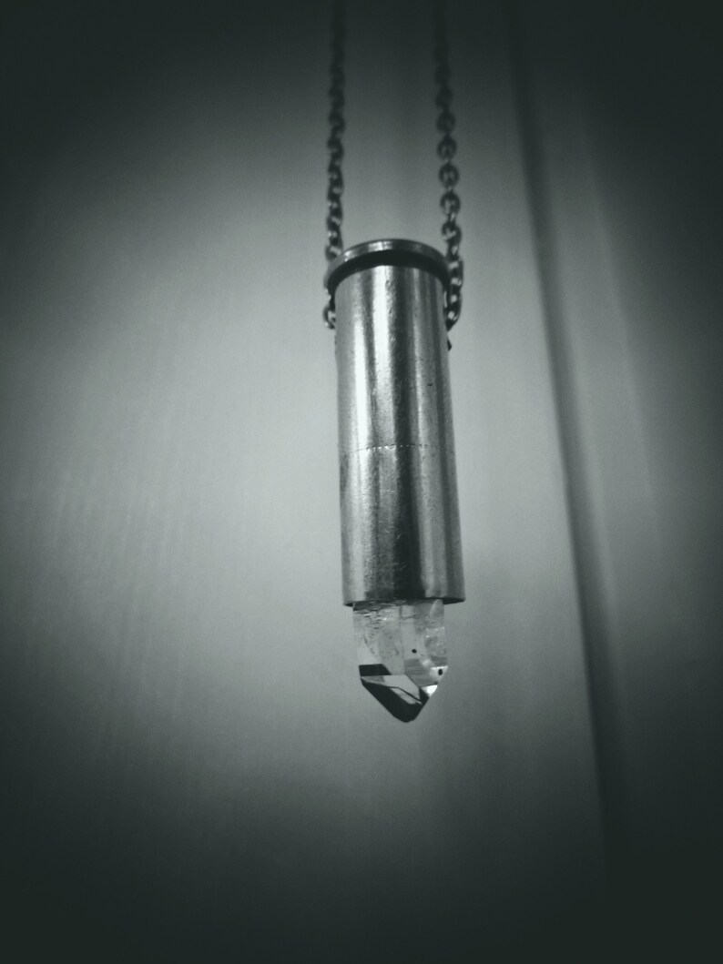 Crystal bullet necklace