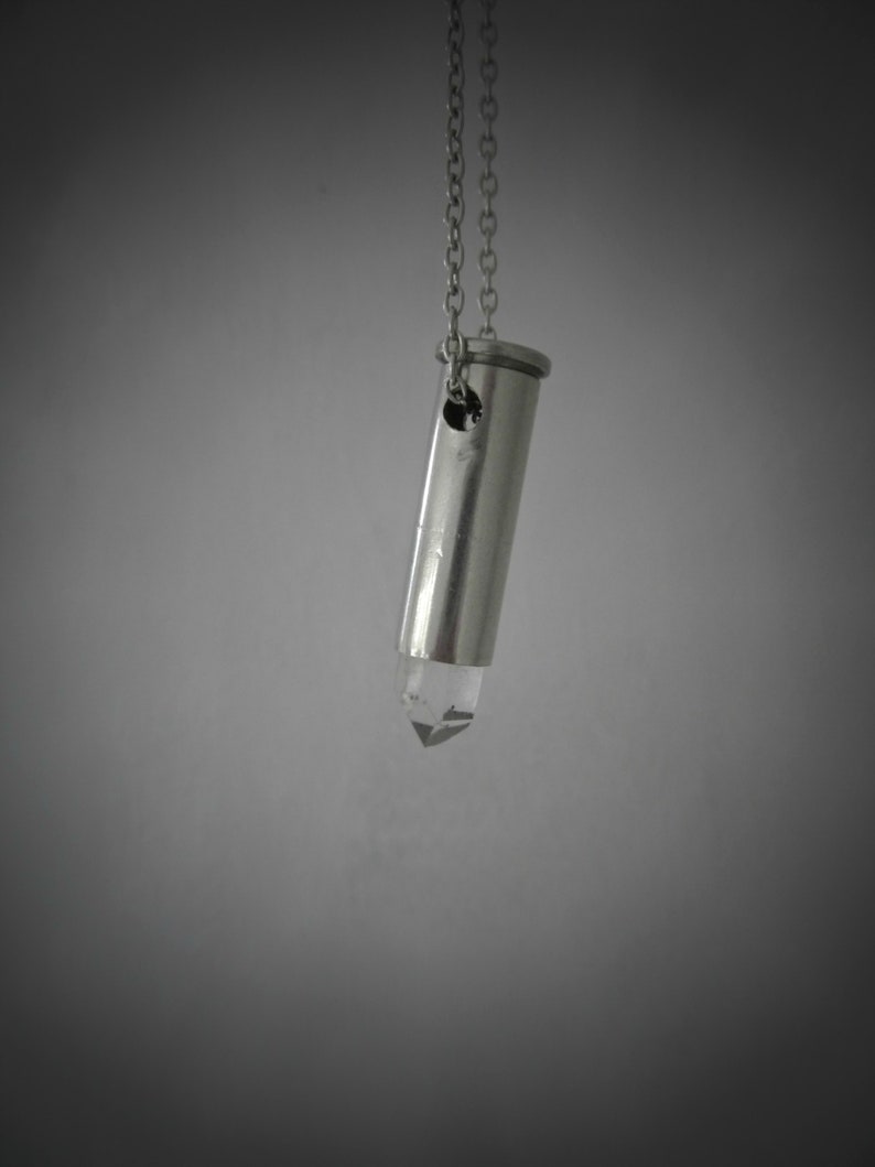 Crystal bullet necklace