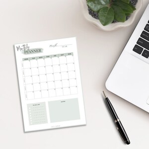 Monthly Planner (Undated) - A4 Digital Download