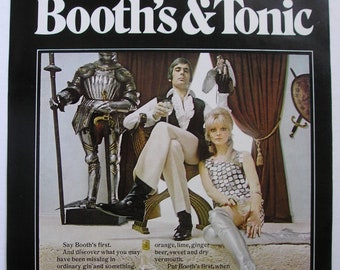 1970 BOOTHS GIN magazine advert